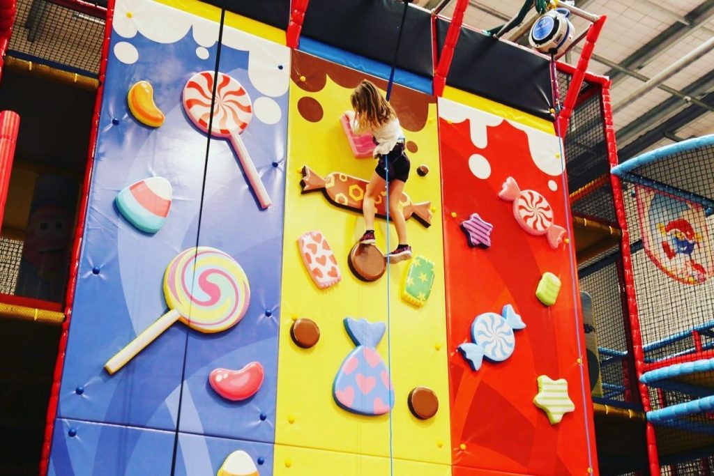 Rock climbing wall – a great choice for slightly older kids