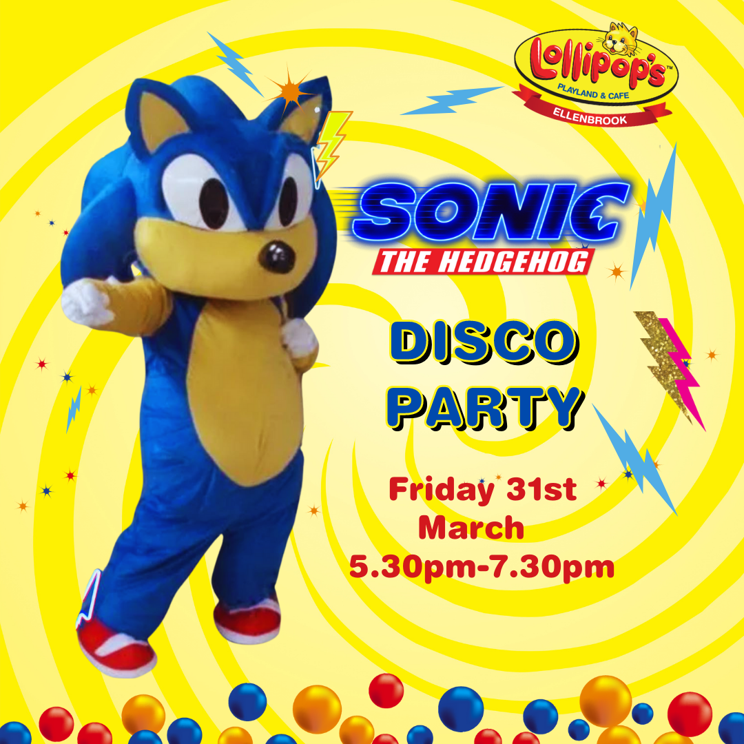 Sonic the Hedgehog Disco at Lollipop’s Ellenbrook