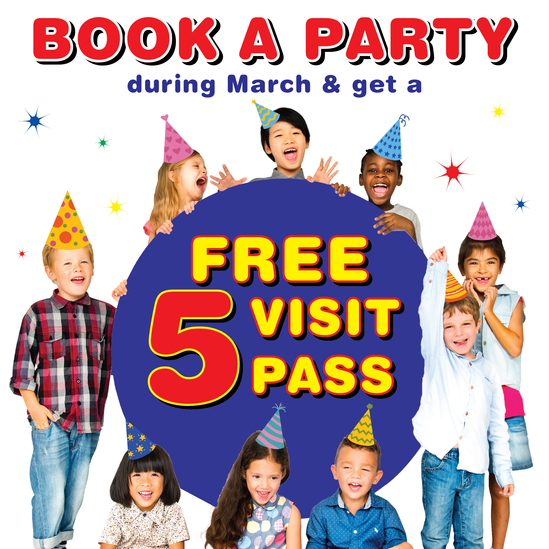 BOOK A PARTY AND GET A 5 PASS FREE!